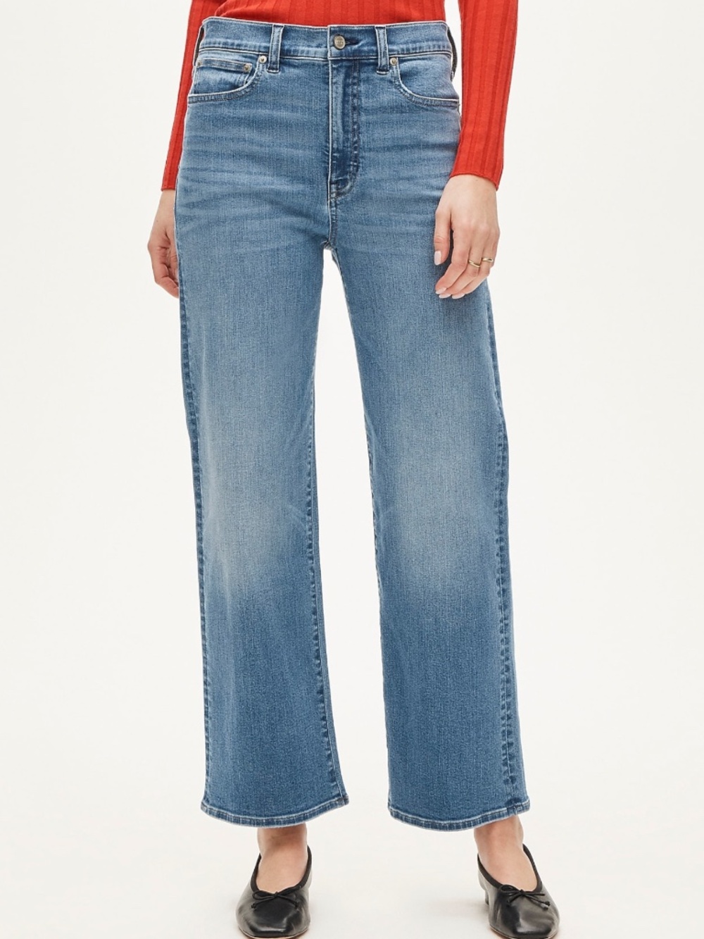 J. Crew Slim-Wide Leg Jean in Super-Stretch Size 33